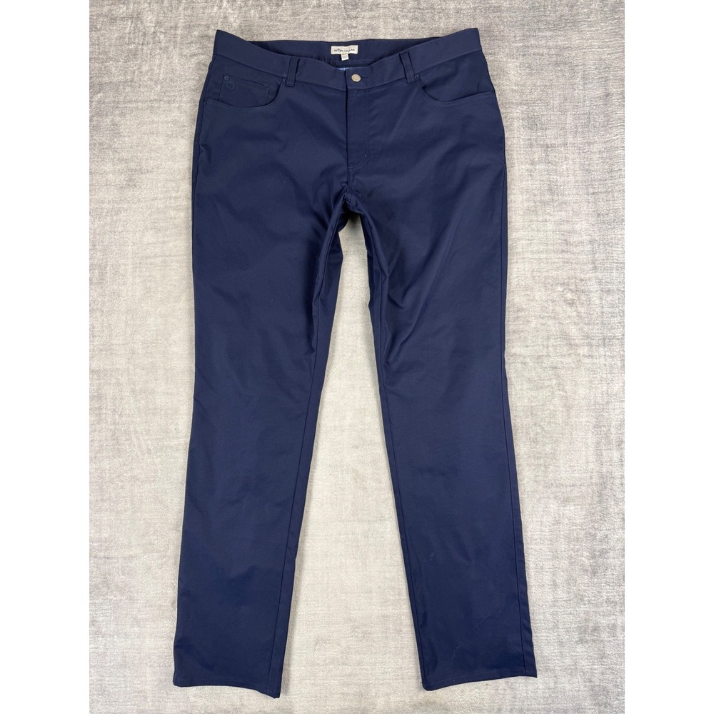 Peter Millar Pants Mens 38x34 Navy Blue EB66 Performance Five Pocket Golf Preppy